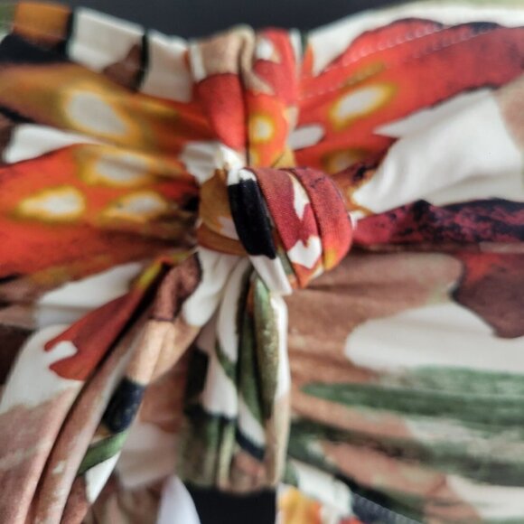 Vince Camuto Women's Floral Tie Front Bandini Swim Top - Picture 2 of 4